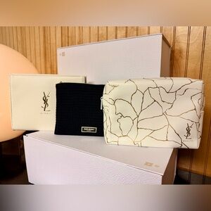 Trio of 3 YSL Beauty Cosmetic Cases. All New. No boxes GWP Price Includes ALL 3!